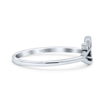 Protective Eye of Horus Statement Plain Ring Oxidized Thumb Band